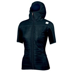 женская куртка с коротким рукавом Sportful Rythmo Evo W Puffy чёрная